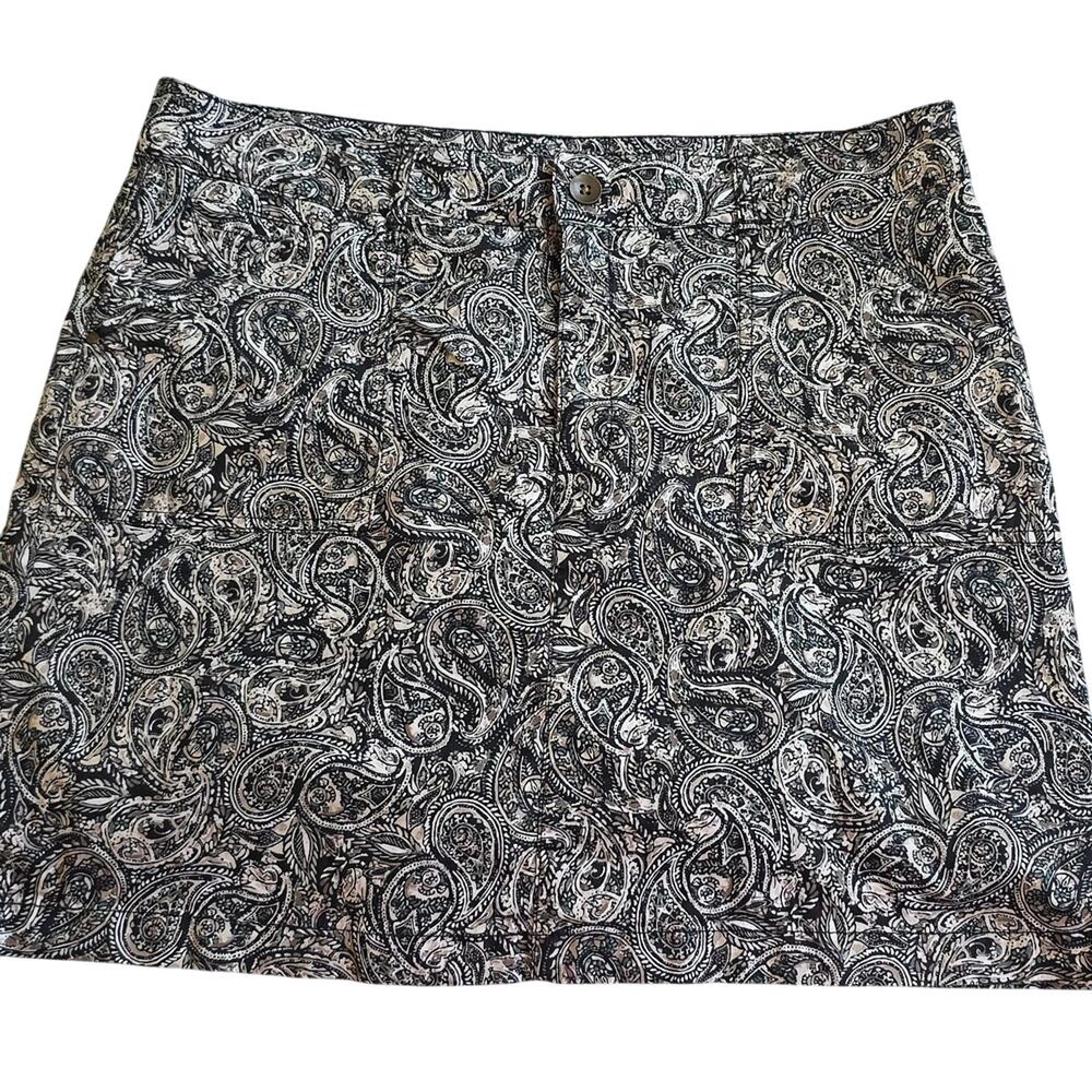 Womens Sz 16 Skort Pickleball Tennis Golf Errands Pockets Stretch Paisley Print